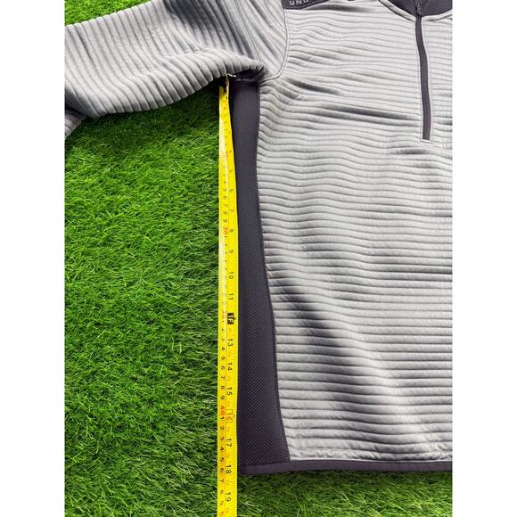 Under Armour Golf ColdGear Pullover Mens L Gray Quarter Zip Mock Neck Jacket - Picture 6 of 9